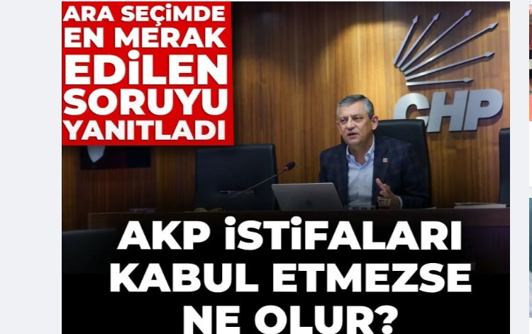 Özgür Özel'den ara seçim çıkışı! 22 vekil istifa edecek mi?