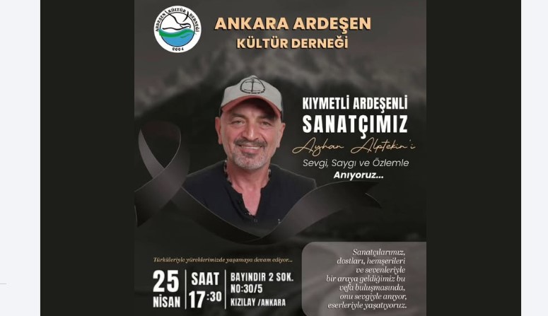 Ayhan Alptekin Ankara’da Anılacak