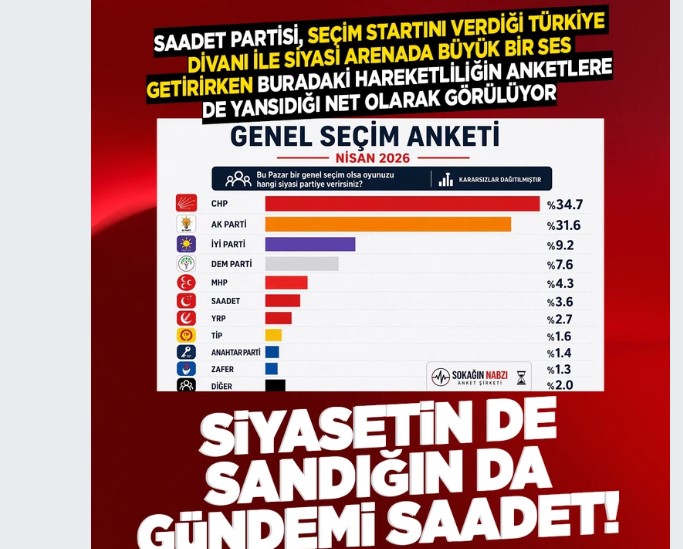 Siyasetin de sandığın da gündemi Saadet!