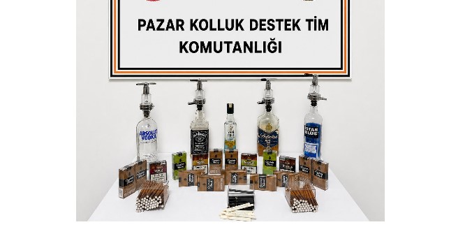 Çayeli’nde Kaçak Tütün ve Alkol Ele Geçirildi