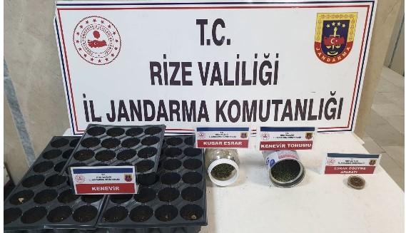 Rize’de Jandarmadan Uyuşturucu ve Aranan Şahıslara Yönelik Operasyon