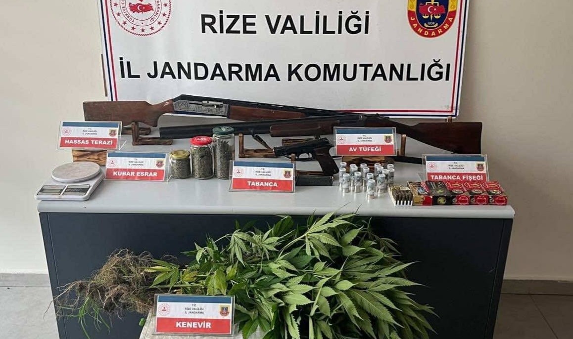 Rize'de Jandarmadan Uyuşturucu ve Aranan Şahıslara Operasyon