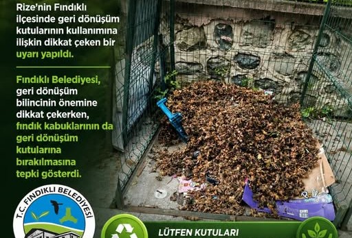 Fındıklı Belediyesi’nden Fındık Kabuğu Uyarısı: “Kabukların Yeri Bahçelerimiz”