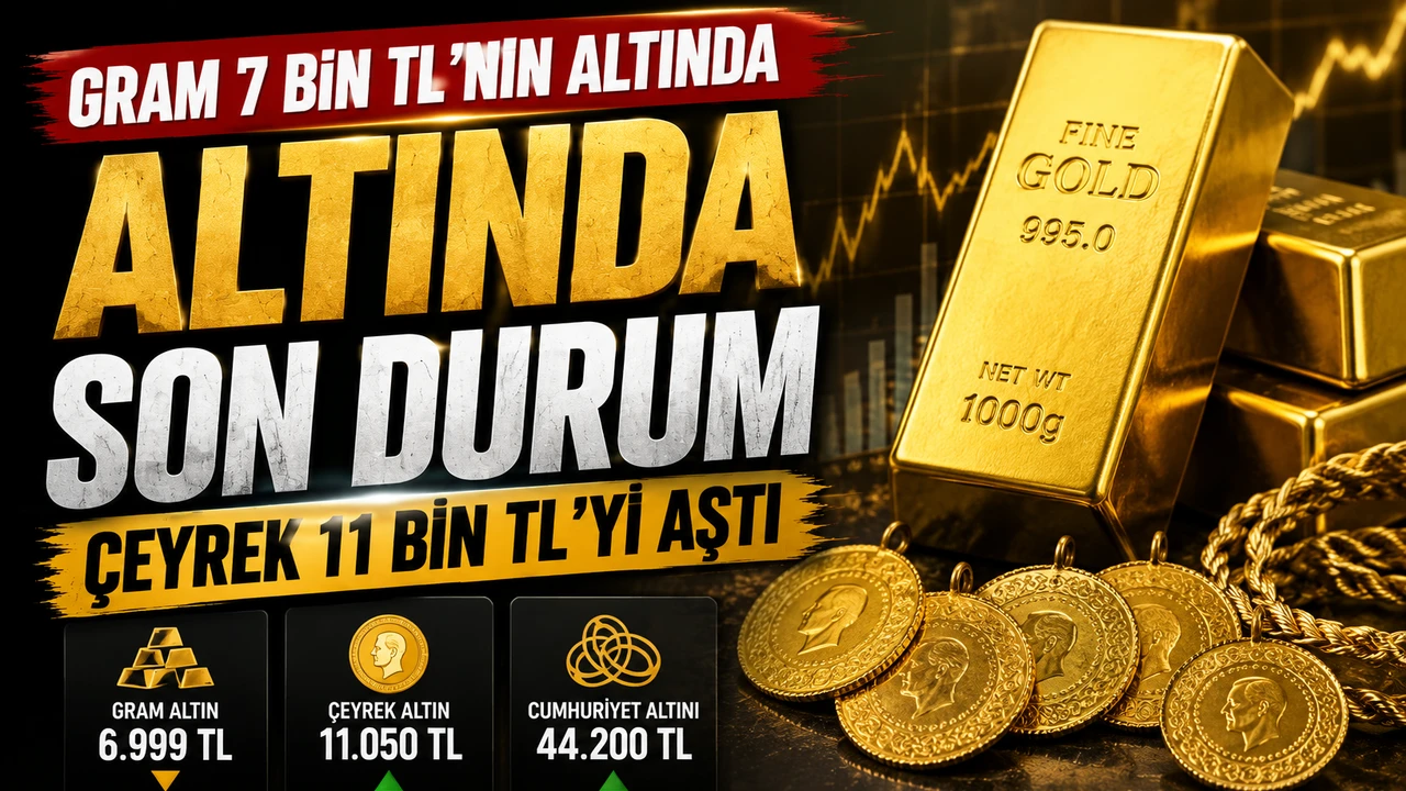 Gram altın 7 bin TL’nin altında: Güncel fiyatlar belli oldu