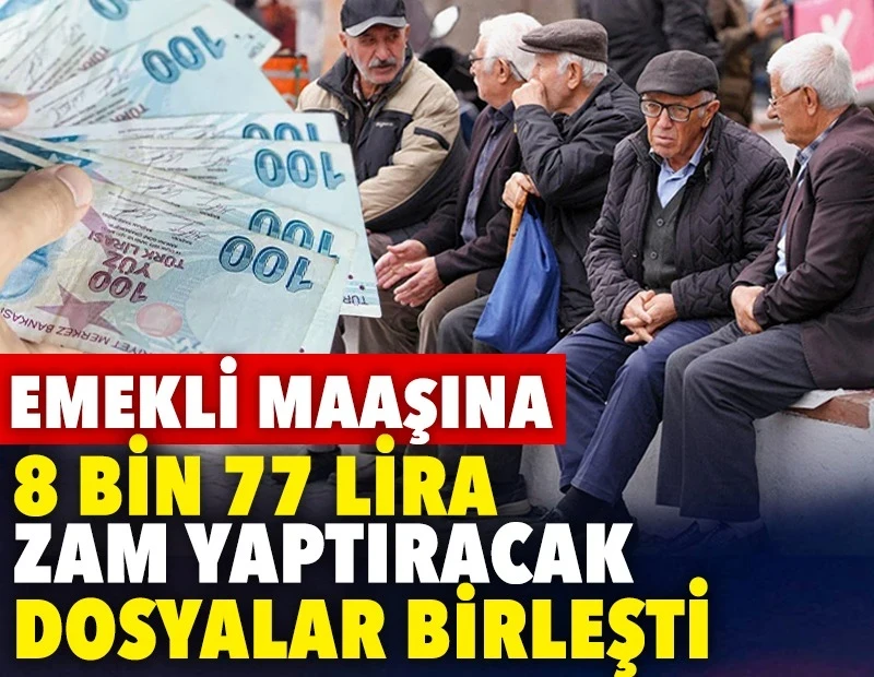 Emekli maaşına 8 bin 77 lira zam yaptıracak dosyalar birleşti