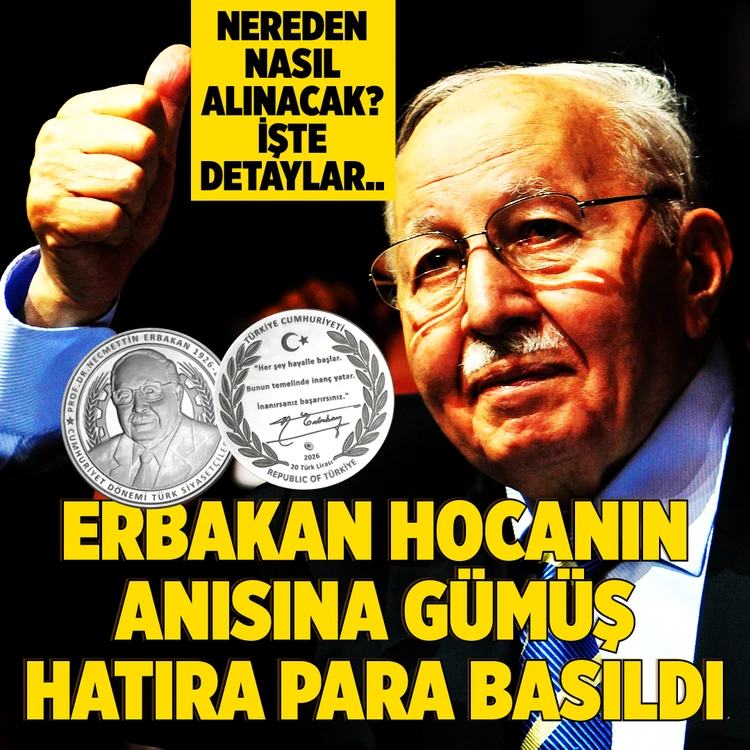 Necmettin Erbakan Anısına Gümüş Hatıra Para Basıldı