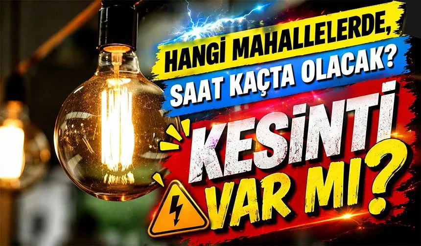 Mahallenizde Trabzon Elektrik Kesintisi Var Mı?